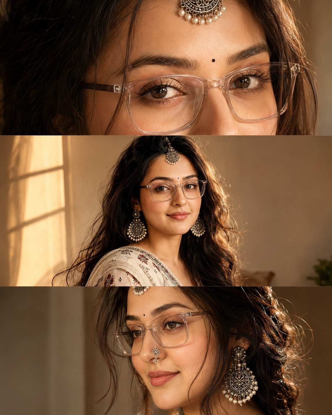 Golden elegance in traditional portraiture
